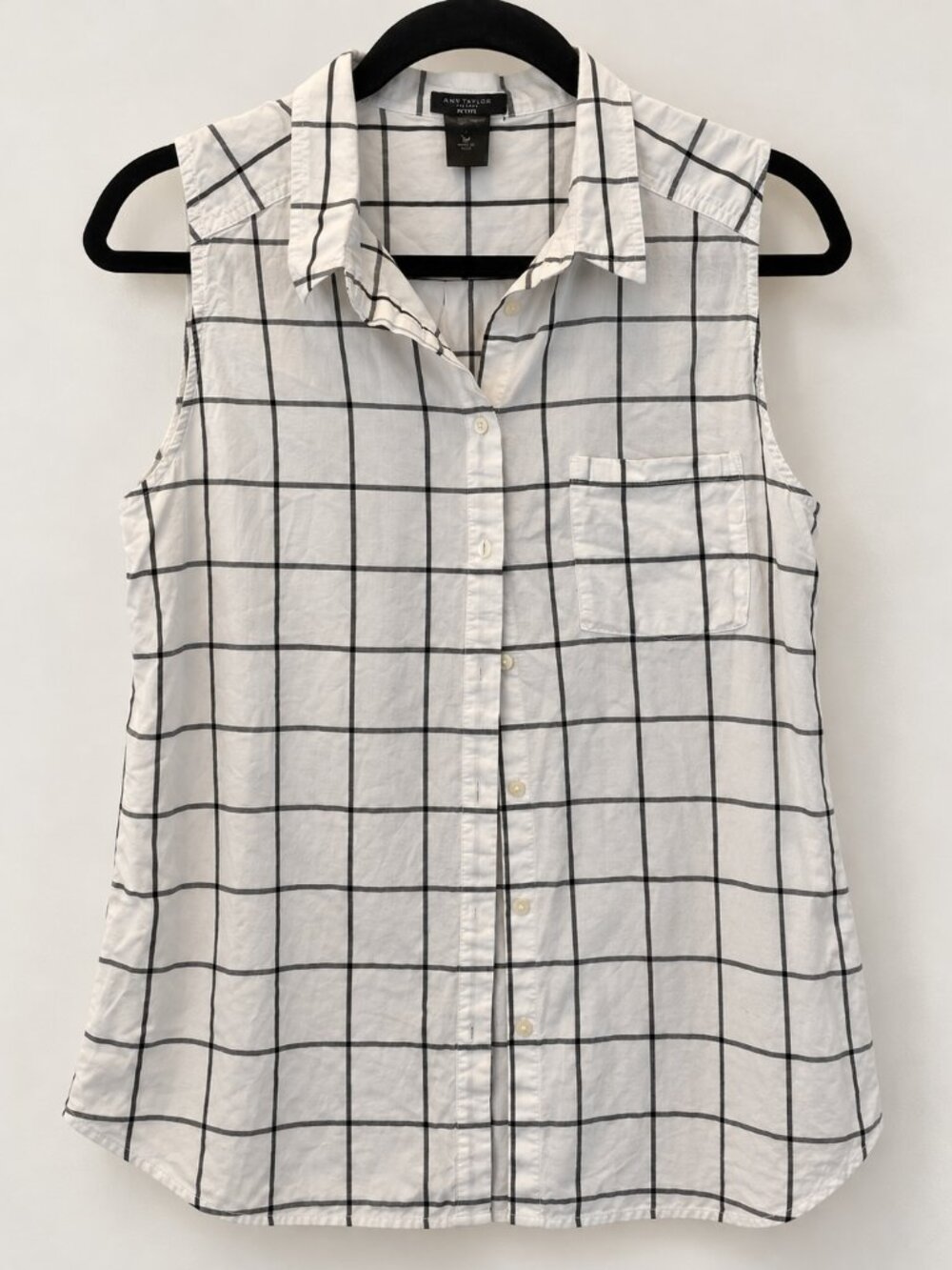 Ann Taylor Factory short sleeve button down blouse